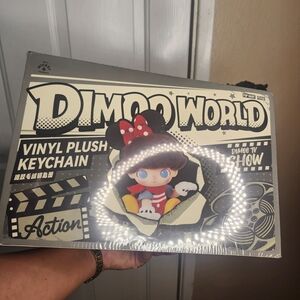 DIMOO World Vinyl Plush Keychain - Black, Red, White